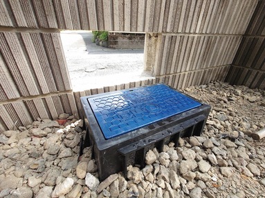 ブロック塀に一工夫