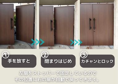 門扉のオートクローザー機能！