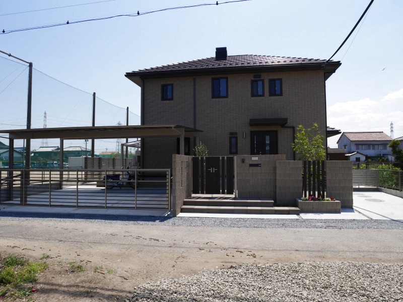 化粧ブロックで見せる門廻り