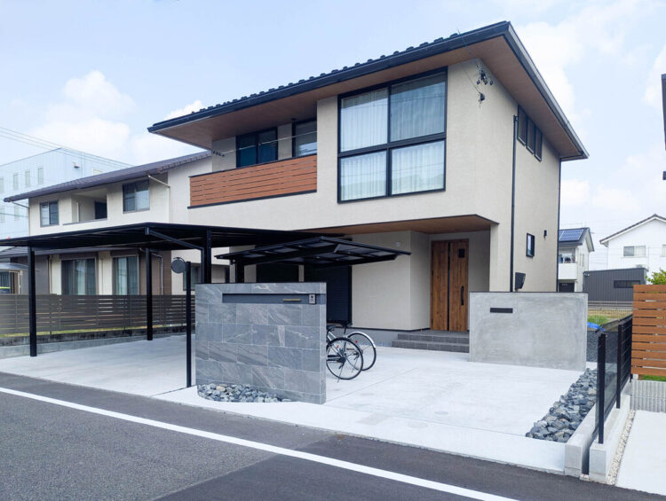 岐阜市　日常の動きをスムーズにする暮らしに寄り添うオープン外構